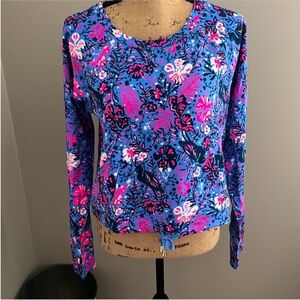 NWT Lilly Pulitzer emmaline cropped pullover size medium in pink & purple